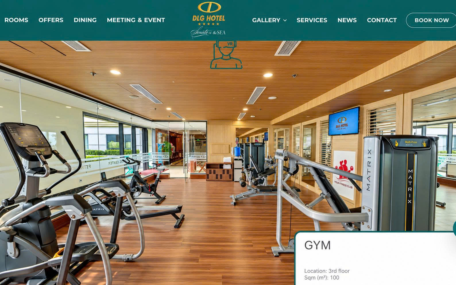 Smart Map 360 của Space 3D hiển thị như thế nào trên website DLG Hotel Đà Nẵng?